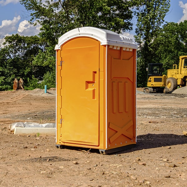 can i customize the exterior of the porta potties with my event logo or branding in Redwater